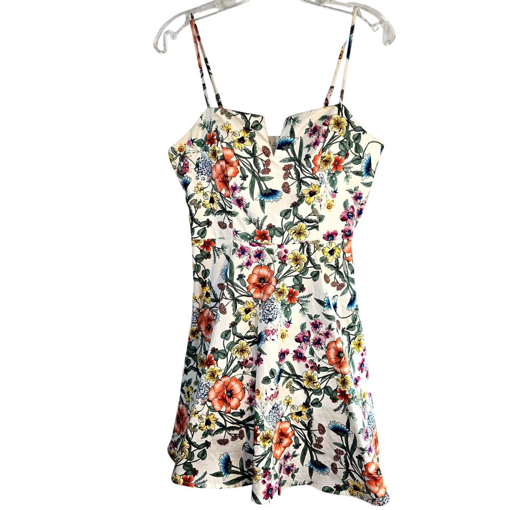 Trixxi Junior Dress 11 White Floral Sleeveless Teen Size Medium M Kids Girl